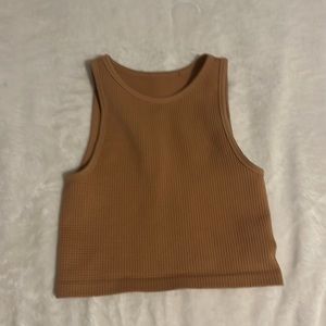 Light brown/tan crop top, hardly worn, very comfortable.